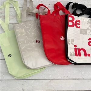 Lululemon Athletica Small Reusable Tote shopping bags - set of 7